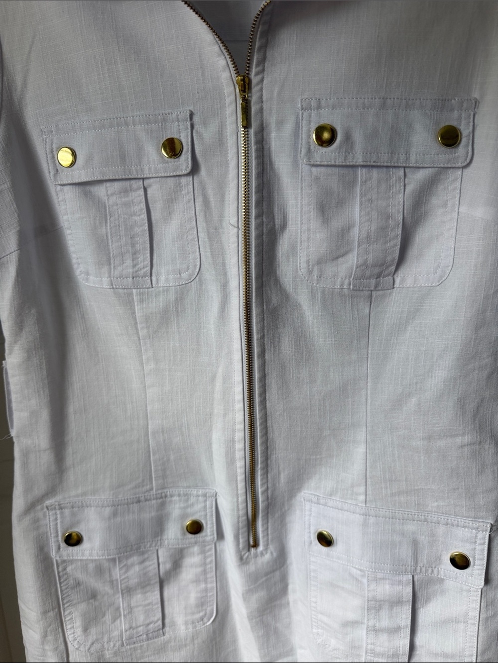 Perfect White Zip-Front Dress - Picture 5 of 11